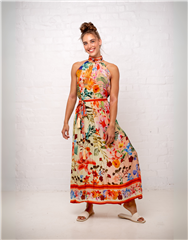 ICONIC PEACH MULTI BROOKE DRESS