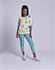 MADE IN ITALY BEIGE FLOWERS TOP 