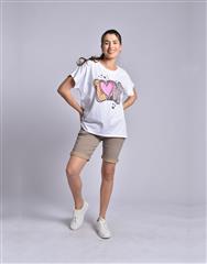MADE IN ITALY WHITE PINK LOVE TOP 