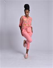 MADE IN ITALY PEACH BUTTON PANTS 