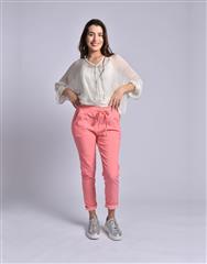 MADE IN ITALY PEACH DRAWSTRING PANTS 