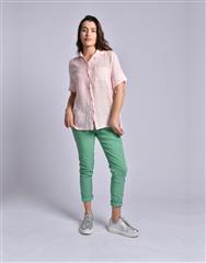 MADE IN ITALY PINK LINEN SHIRT 