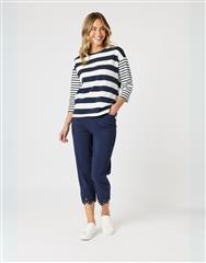 GORDON SMITH NAVY FLEUR PANTS 