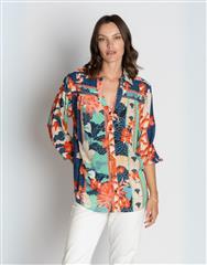 LULALIFE NAVY WAZUKA SHIRT 