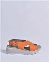 PAULA URBAN ORANGE CROSS OVER LOW WEDGE 