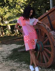 DE TIAMO GEO PINK AVA DRESS 