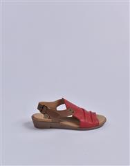BUENO RED TAN LOW WEDGE