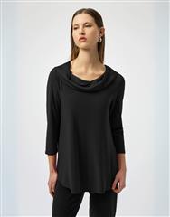 JOSEPH RIBKOFF BLACK FLARED TOP 