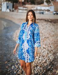 ISLA BONITA BLUE SHIRT DRESS 