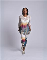 MADE IN ITALY WHITE LEOPRD BLOUSE 