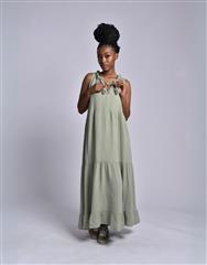 MADE IN ITALY OLIVE LONG DRESS