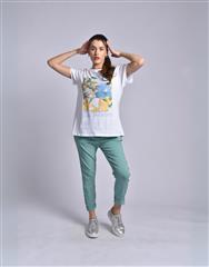 MADE IN ITALY WHITE GREEN T-SHIRT 