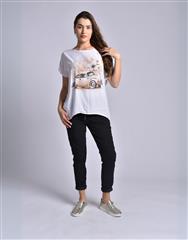 MADE IN ITALY WHITE BROWN BEETLE TOP 