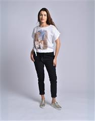 MADE IN ITALY WHITE DENIM SNEAKER T-SHIRT 