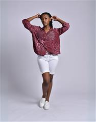 MADE IN ITALY MAROON BLOUSE 
