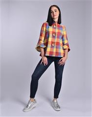 JOLIE CHECK MULTI BUTTON UP JACKET