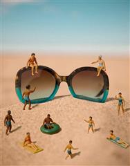 OKKIA HAVANA BLUE ANNA SUNGLASSES