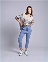 MADE IN ITALY BLUE BUTTON PANTS 