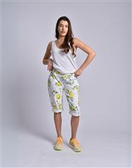 MADE IN ITALY WHITE YELLOW SHORTS 