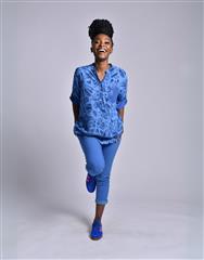 MADE IN ITALY ROYAL BLUE BLOUSE 