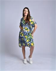 MADE IN ITALY WHITE MULTI KNEE LENGHT DRESS