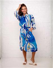 ICONIC BLUE RAYS LEILA DRESS 