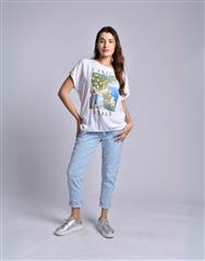 MADE IN ITALY WHITE TEAL LIMON CELLO TOP