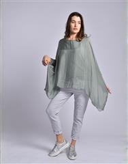 MADE IN ITALY OLIVE BATWING TOP 