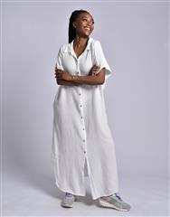 MADE IN ITALY WHITE LONG DRESS 