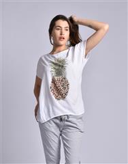MADE IN ITALY WHITE PINEAPPLE TOP