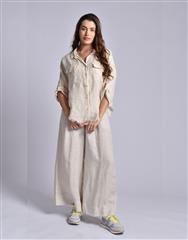 MADE IN ITALY CREAM LINEN SHIRT