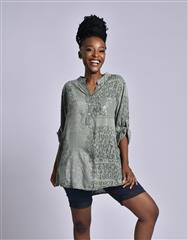 MADE IN ITALY OLIVE BLOUSE