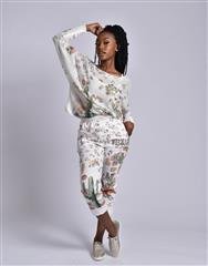 MADE IN ITALY WHITE GOLD CACTUS PANTS 