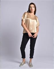 MADE IN ITALY GOLD SATIN TOP 