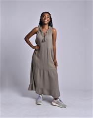 MADE IN ITALY KHAKI LONG DRESS 