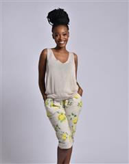 MADE IN ITALY BEIGE YELLOW SHORTS 