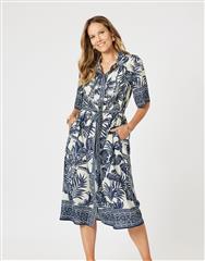 GORDON SMITH NAVY MULTI COVE DRESS 