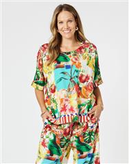 THREADZ MULTI ORANGE POSITANO TOP 