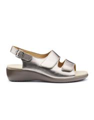 HOTTER PEWTER EASY LEATHER SANDAL