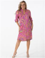 CALYPSO BERRY  MIDI DRESS 