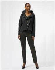 JOSEPH RIBKOFF  BLACK GOLD KNIT PANTS 