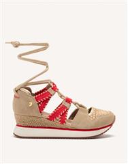 GIOSEPPO BEIEGE RED GRISWOLD ESPADRILLE 