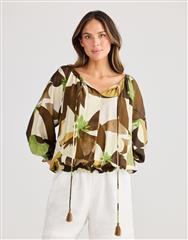 HOLIDAY JUNGLE PRINT SEASIDE TOP 