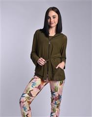 JOLIE ARMY GREEN AMBER MESH JACKET