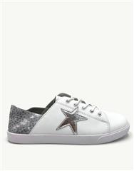 JULZ WHITE WITH GREY SPOTS VICKI SNEAKER