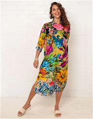 ICONIC TURQUOISE BLOOM LINDI DRESS