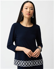 JOSEPH RIBKOFF BLUE VANILLA LDS TOP 