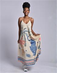 MADE IN ITALY BEIGE LONG DRESS