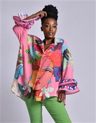 MADE IN ITALY PINK MULTI SHIRT