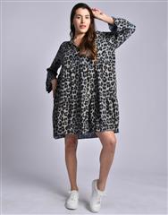MADE IN ITALY LEOPARD PRINT SHORT DRESS